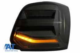 Stopuri Full LED compatibil cu VW POLO 6R 6C 61 (2011-2017) Semnal Dinamic Vento Look Fumuriu-image-6073704