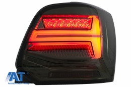 Stopuri Full LED compatibil cu VW POLO 6R 6C 61 (2011-2017) Semnal Dinamic Vento Look Fumuriu-image-6073706