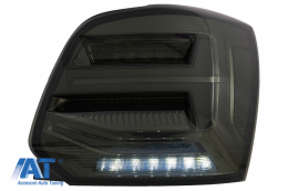 Stopuri Full LED compatibil cu VW POLO 6R 6C 61 (2011-2017) Semnal Dinamic Vento Look Fumuriu-image-6073710