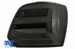 Stopuri Full LED compatibil cu VW POLO 6R 6C 61 (2011-2017) Semnal Dinamic Vento Look Fumuriu-image-6073711