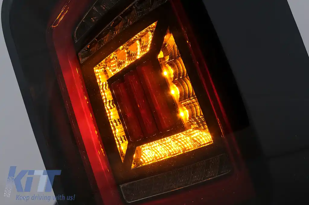 Stopuri Full LED compatibil cu VW Transporter T5 (2003-2009) Negru Fumuriu Semnal Dinamic-image-6099569