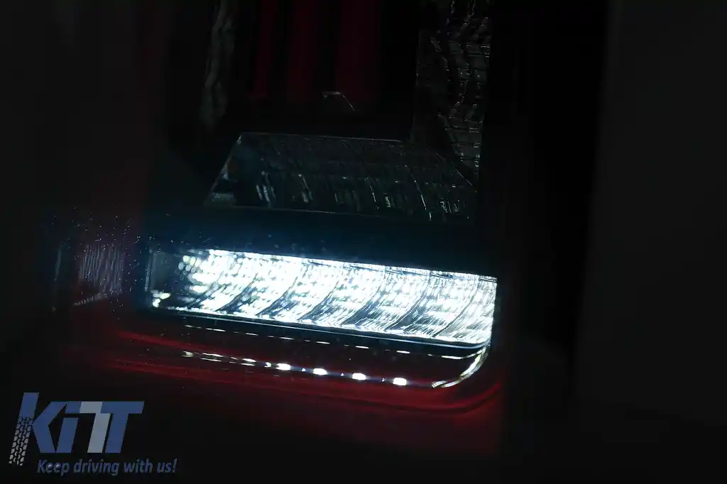 Stopuri Full LED compatibil cu VW Transporter T5 (2003-2009) Negru Fumuriu Semnal Dinamic-image-6099576