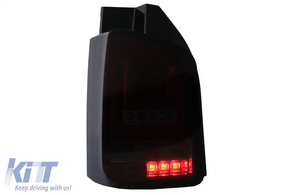 Stopuri Full LED compatibil cu VW Transporter V T5 Facelift (2010-2015) Rosu Fumuriu-image-6100033