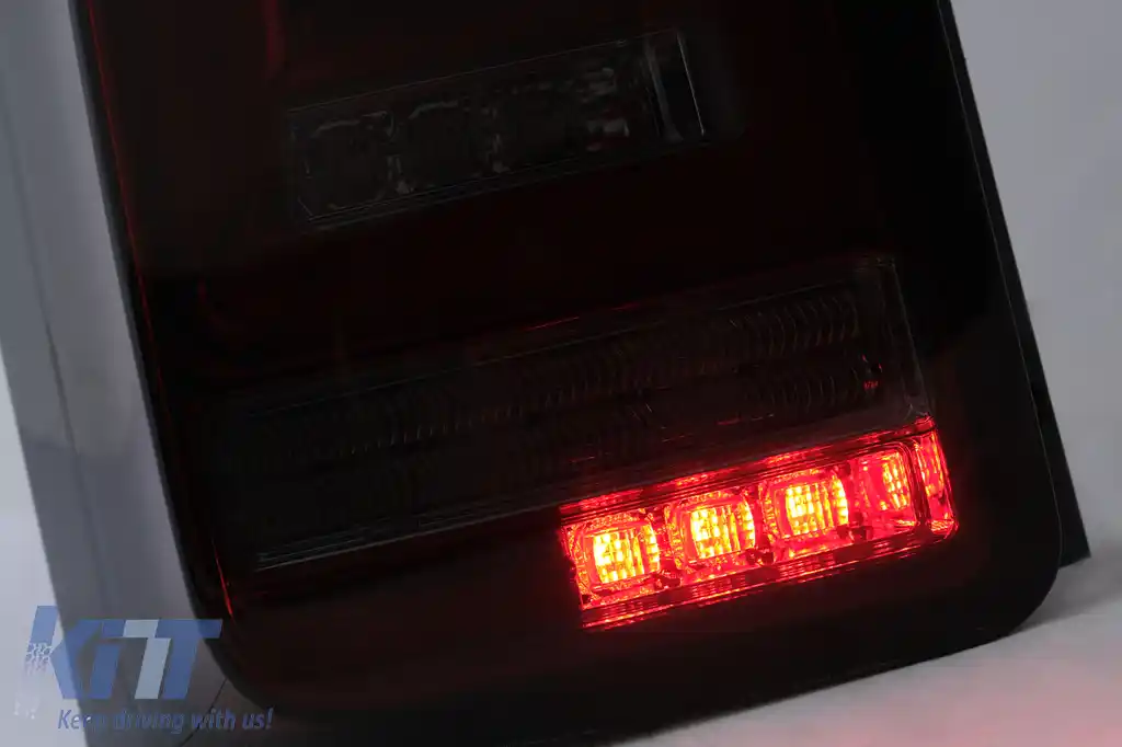 Stopuri Full LED compatibil cu VW Transporter V T5 Facelift (2010-2015) Rosu Fumuriu-image-6100034