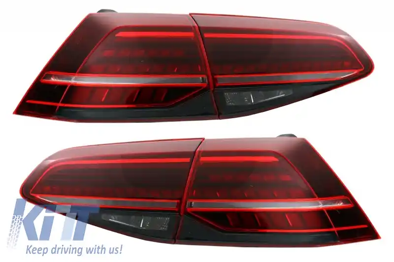 Stopuri Full LED compatibil cuVW Golf 7 & 7.5 VII (2013-2019) Facelift Retrofit G7.5 Look Dinamic Secvential