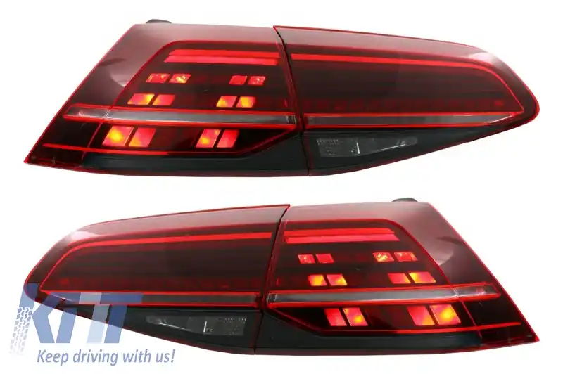 Stopuri Full LED compatibil cuVW Golf 7 & 7.5 VII (2013-2019) Facelift Retrofit G7.5 Look Dinamic Secvential-image-6041428