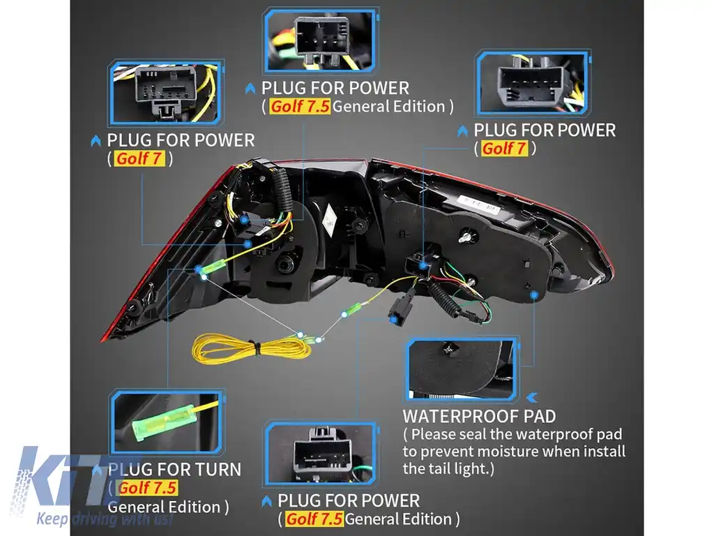 Stopuri Full LED compatibil cuVW Golf 7 & 7.5 VII (2013-2019) Facelift Retrofit G7.5 Look Dinamic Secvential-image-6113111