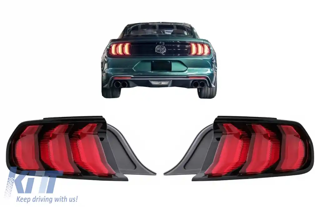 Stopuri Full LED compatibile cu Ford Mustang VI S550 (2015-2019) Semnal Dinamic Secvential-image-6107567
