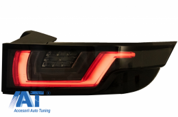 Stopuri Full LED compatibile cu Land Rover Range Rover Evoque (2011-2014) Negru Crom Semnal Dinamic Secvential-image-6045785