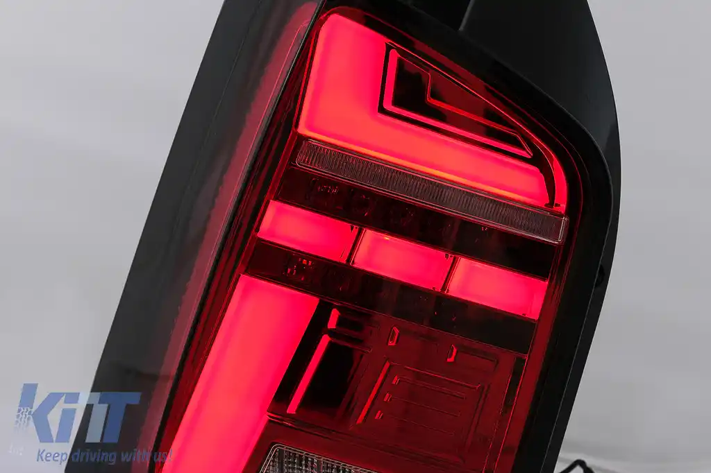 Stopuri Full LED compatibile cu VW Transporter T6 (2015-2020) Semnal Dinamic Secvential Rosu Clar-image-6100409