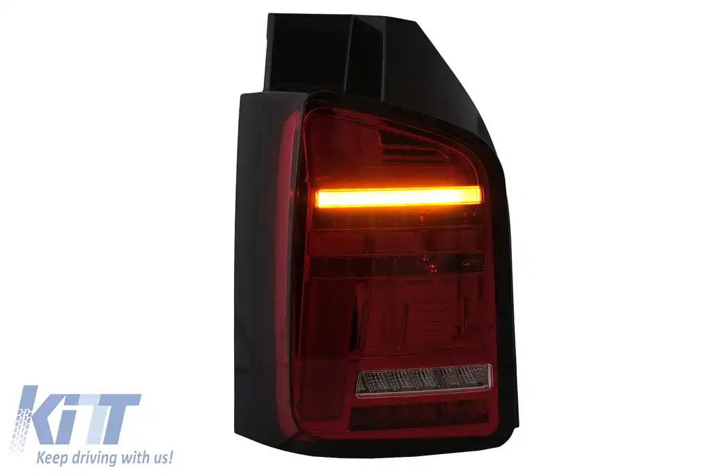 Stopuri Full LED compatibile cu VW Transporter T6 (2015-2020) Semnal Dinamic Secvential Rosu Clar-image-6100410