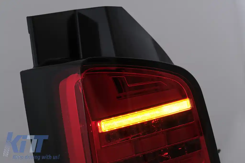 Stopuri Full LED compatibile cu VW Transporter T6 (2015-2020) Semnal Dinamic Secvential Rosu Clar-image-6100412