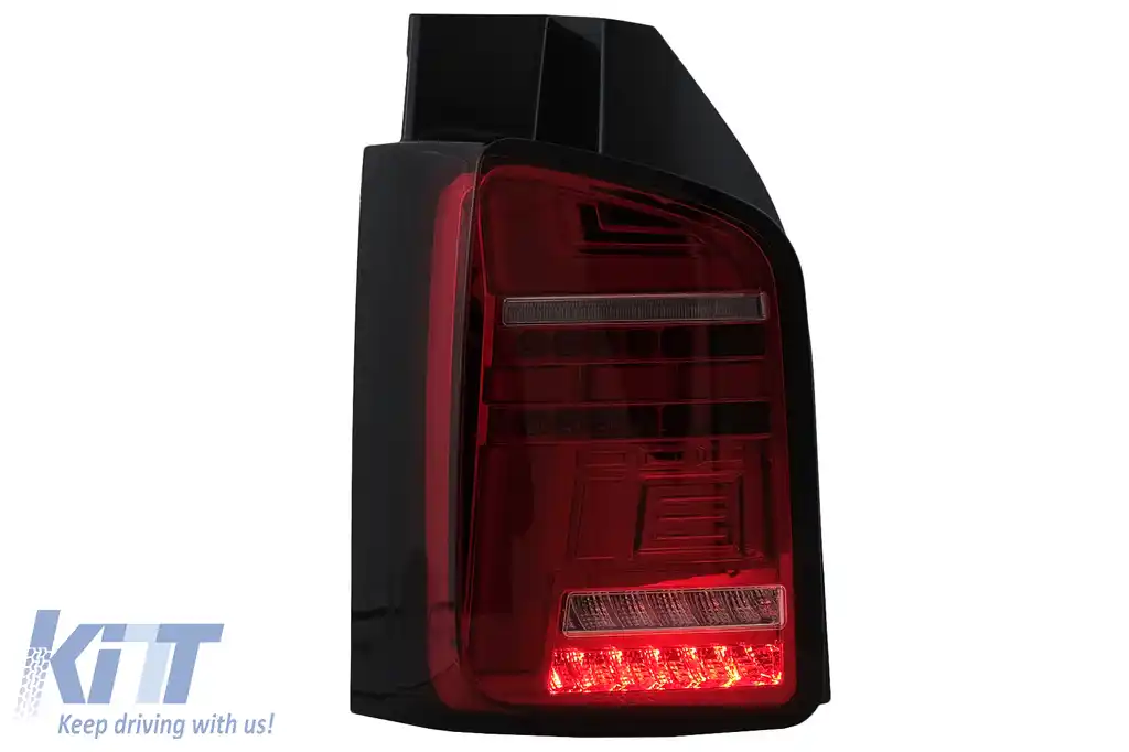 Stopuri Full LED compatibile cu VW Transporter T6 (2015-2020) Semnal Dinamic Secvential Rosu Clar-image-6100416