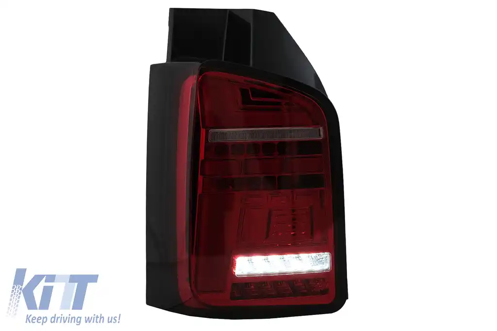 Stopuri Full LED compatibile cu VW Transporter T6 (2015-2020) Semnal Dinamic Secvential Rosu Clar-image-6100418