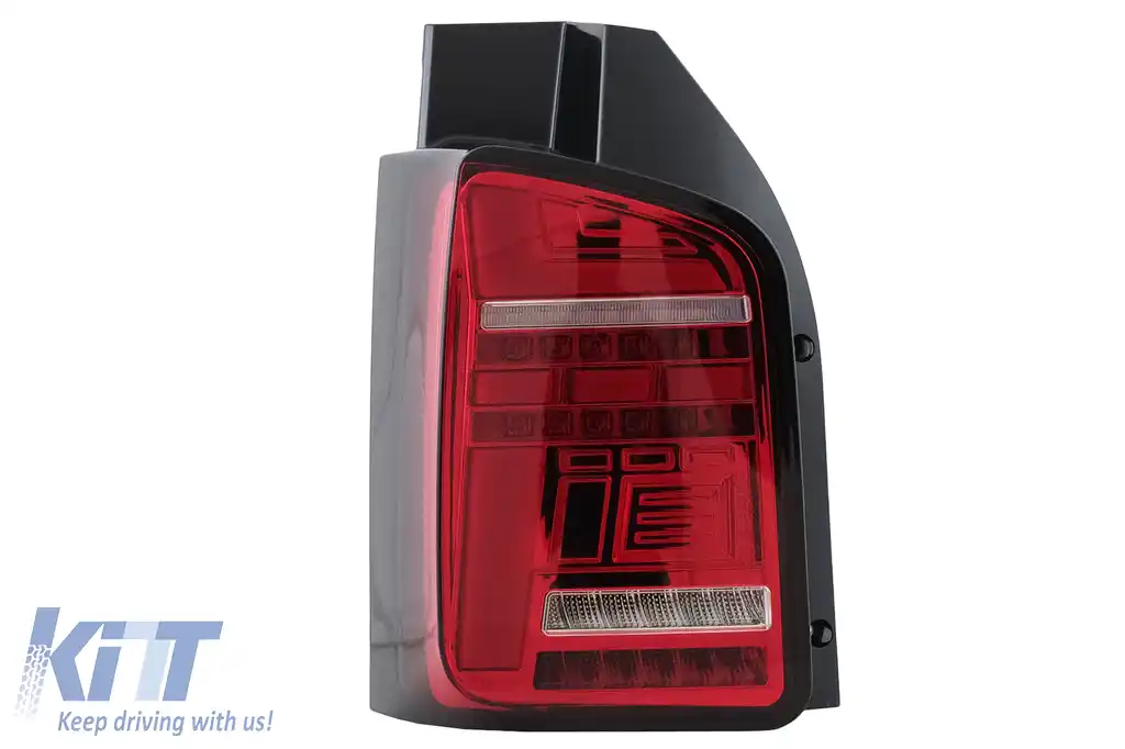 Stopuri Full LED compatibile cu VW Transporter T6 (2015-2020) Semnal Dinamic Secvential Rosu Clar-image-6100420