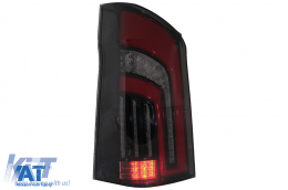 Stopuri Full LED Fumurii compatibil cu Mercedes V-Class W447 (2014-2019) modelele cu o Usa Spatecu semnal dinamic secvential-image-6090109