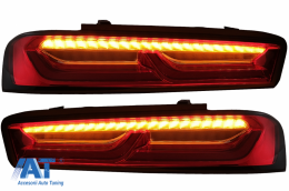 Stopuri Full LED Light Bar compatibil cu Chevrolet Camaro MK6 (05.2015-2018) Rosu cu Semnal Dinamic-image-6078620