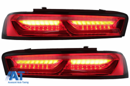 Stopuri Full LED Light Bar compatibil cu Chevrolet Camaro MK6 (05.2015-2018) Rosu cu Semnal Dinamic-image-6078622