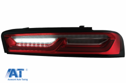 Stopuri Full LED Light Bar compatibil cu Chevrolet Camaro MK6 (05.2015-2018) Rosu cu Semnal Dinamic-image-6078624