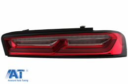 Stopuri Full LED Light Bar compatibil cu Chevrolet Camaro MK6 (05.2015-2018) Rosu cu Semnal Dinamic-image-6078626