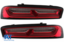 Stopuri Full LED Light Bar compatibil cu Chevrolet Camaro MK6 (05.2015-2018) Rosu cu Semnal Dinamic-image-6078627