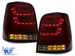 Stopuri Full LED LITEC compatibil cu VW Touran I MPV 1T (2003-2010) Rosu Fumuriu-image-6089117