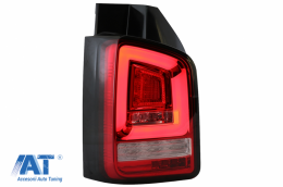 Stopuri Full LED Rosu Clar compatibile cu VW Transporter T5 (2003-2009) Semnal Dinamic-image-6073027