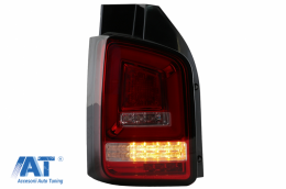 Stopuri Full LED Rosu Clar compatibile cu VW Transporter T5 (2003-2009) Semnal Dinamic-image-6073030