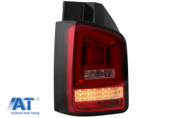 Stopuri Full LED Rosu Clar compatibile cu VW Transporter T5 (2003-2009) Semnal Dinamic-image-6073031