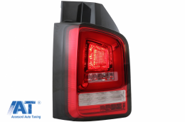 Stopuri Full LED Rosu Clar compatibile cu VW Transporter T5 (2003-2009) Semnal Dinamic-image-6073037