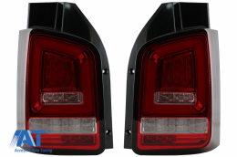 Stopuri Full LED Rosu Clar compatibile cu VW Transporter T5 (2003-2009) Semnal Dinamic-image-6073041