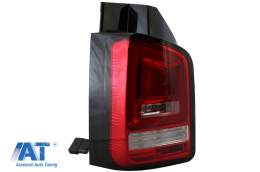 Stopuri Full LED Rosu Clar compatibile cu VW Transporter T5 (2003-2009) Semnal Dinamic-image-6073042