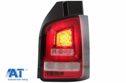 Stopuri Full LED Rosu Clar compatibile cu VW Transporter Multivan V T5 Facelift (2010-2015)-image-6073522