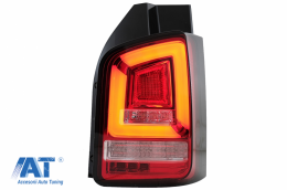 Stopuri Full LED Rosu Clar compatibile cu VW Transporter Multivan V T5 Facelift (2010-2015)-image-6073524