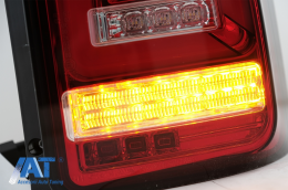 Stopuri Full LED Rosu Clar compatibile cu VW Transporter Multivan V T5 Facelift (2010-2015)-image-6073527