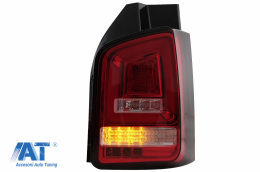 Stopuri Full LED Rosu Clar compatibile cu VW Transporter Multivan V T5 Facelift (2010-2015)-image-6073528