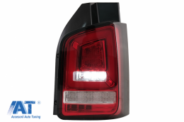 Stopuri Full LED Rosu Clar compatibile cu VW Transporter Multivan V T5 Facelift (2010-2015)-image-6073529