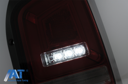 Stopuri Full LED Rosu Clar compatibile cu VW Transporter Multivan V T5 Facelift (2010-2015)-image-6073530
