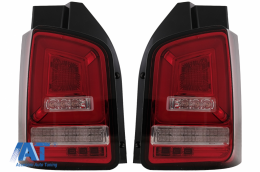 Stopuri Full LED Rosu Clar compatibile cu VW Transporter Multivan V T5 Facelift (2010-2015)-image-6073535