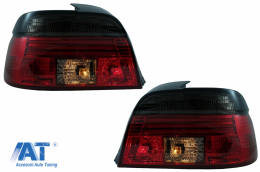 Stopuri LED BAR compatibil cu BMW 5 Series E39 Sedan (09.1995-08.2000) Rosu Fumuriu-image-6079331