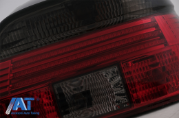 Stopuri LED BAR compatibil cu BMW 5 Series E39 Sedan (09.1995-08.2000) Rosu Fumuriu-image-6079346