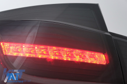 Stopuri LED BAR compatibil cu BMW Seria 3 F30 (2011-2019) Negru Fumuriu LCI Design cu Semnal Dinamic Secvential-image-6088382
