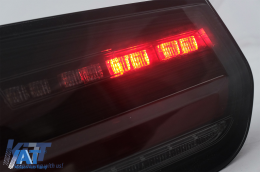 Stopuri LED BAR compatibil cu BMW Seria 3 F30 (2011-2019) Negru Fumuriu LCI Design cu Semnal Dinamic Secvential-image-6088383