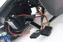 Stopuri LED BAR compatibil cu BMW Seria 3 F30 (2011-2019) Negru Fumuriu LCI Design cu Semnal Dinamic Secvential-image-6088390