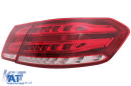 Stopuri LED BAR compatibil cu Mercedes E-Class W212 Facelift (2013-2016) Semnal Dinamic Secvential Rosu Clar-image-6090853