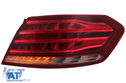 Stopuri LED BAR compatibil cu Mercedes E-Class W212 Facelift (2013-2016) Semnal Dinamic Secvential Rosu Clar-image-6090855