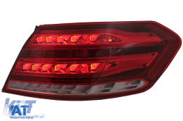 Stopuri LED BAR compatibil cu Mercedes E-Class W212 Facelift (2013-2016) Semnal Dinamic Secvential Rosu Clar-image-6090858