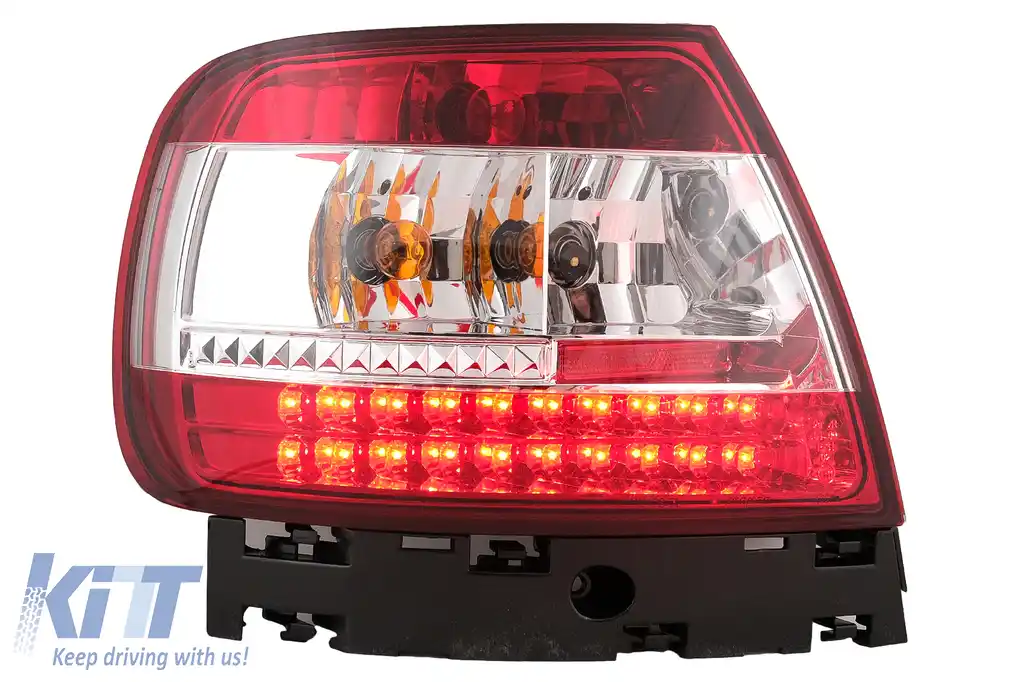 Stopuri LED compatibil cu Audi A4 B5 8D (1994-2000) Limousine Rosu Clar-image-6105415