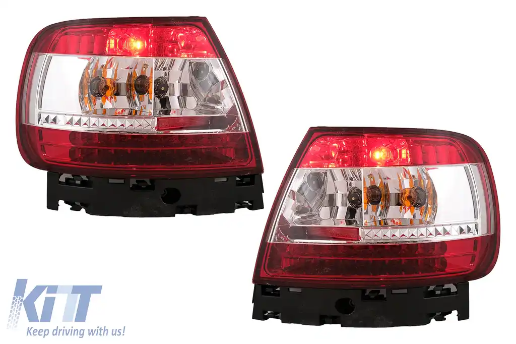 Stopuri LED compatibil cu Audi A4 B5 8D (1994-2000) Limousine Rosu Clar-image-6105420