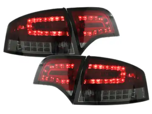 Stopuri LED compatibil cu Audi A4 B7 Sedan (2004-2008) LED Blinker Rosu Fumuriu-image-5986595